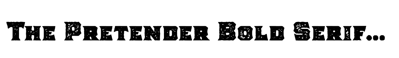 The Pretender Bold Serif Press